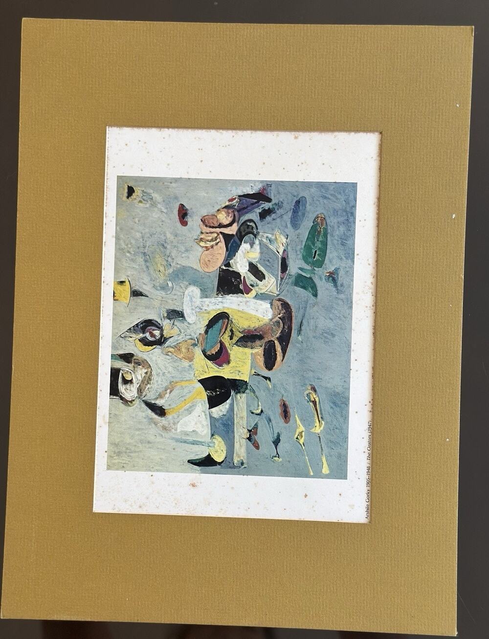 Vintage Arshile Gorky The Orators 1947 Art Print Abstract Expressionist Matted